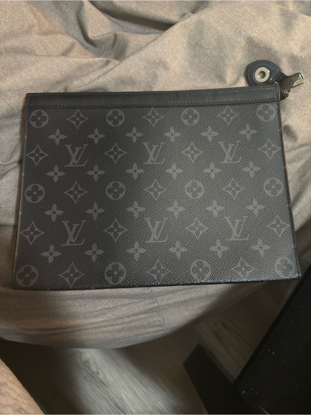 Louis Vuitton Monogram Eclipse Pochette Voyage MM in Black - Picture 5 of 10